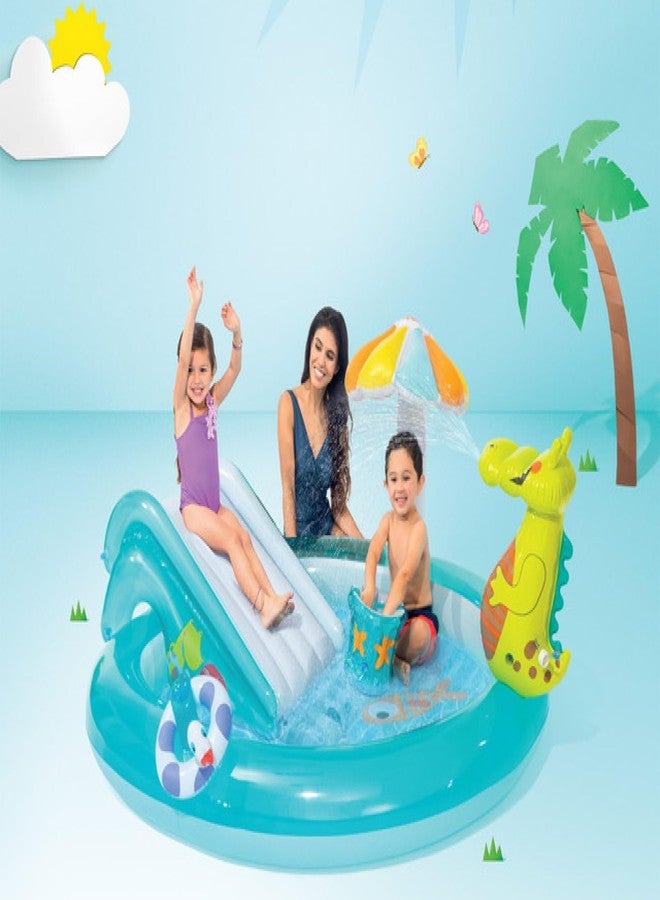 VWretails Family playcenter for Kids to Fun and Enjoyment in Backyard, Having Inflatable Toys and Games with Multiple Designs (Gator playcenter) - Image 3